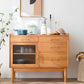 4-Drawer Dining Server Pine Massives Holz Sideboard-Buffet für Esszimmer