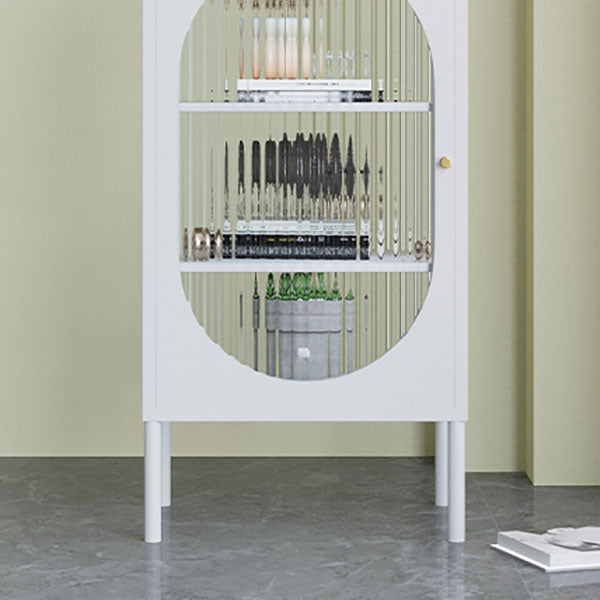 19.5 "L metalen dressoir met glazen deur moderne indoor dinerserver met kast