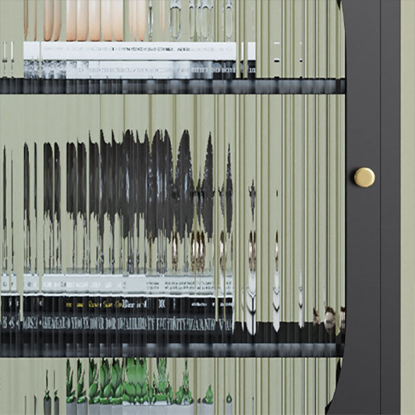 19.5 "L metalen dressoir met glazen deur moderne indoor dinerserver met kast