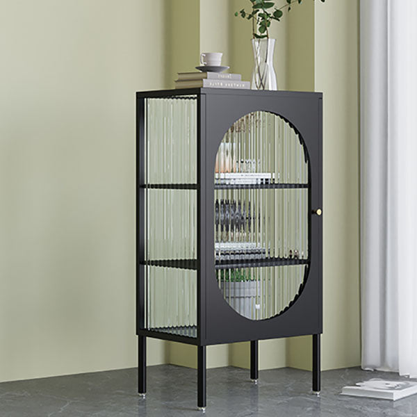 19.5 "L metalen dressoir met glazen deur moderne indoor dinerserver met kast