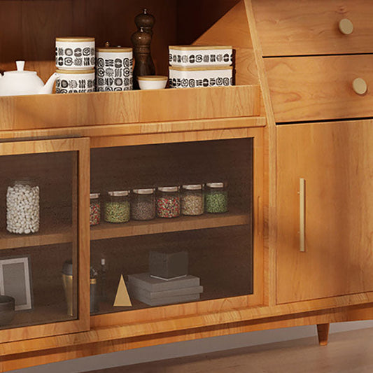 Tavolo a buffet in legno massiccio glam tavolo a buffet di vetro con 2-door