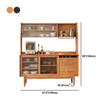 Hedendaagse sideboardtafel met laden Pine massief houten eetbuffet