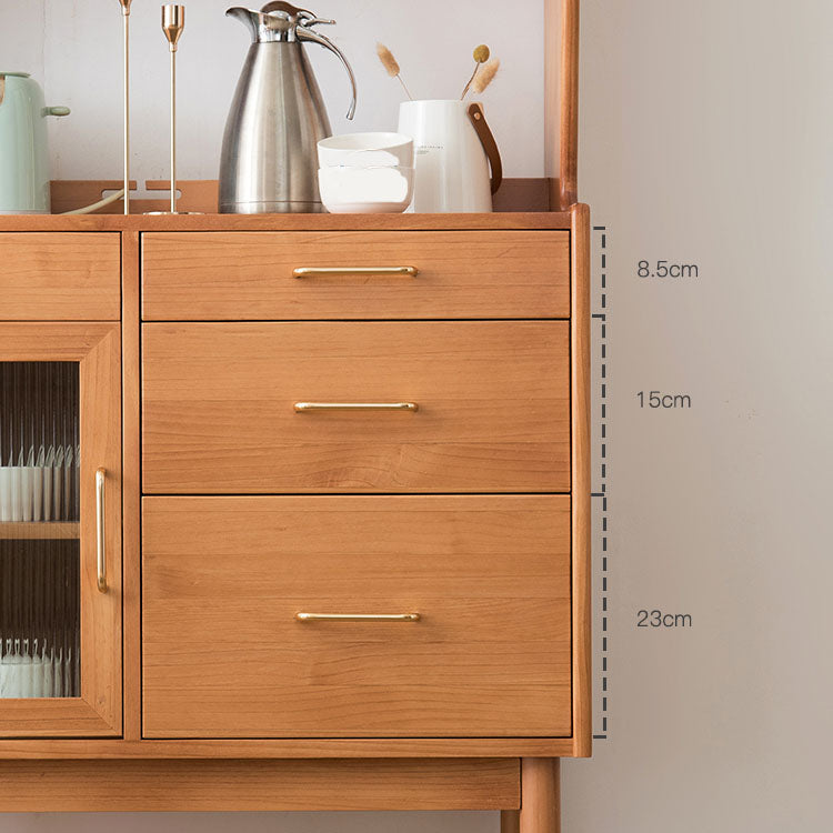 Buffet da pranzo in legno massiccio con cassetti server da pranzo contemporaneo