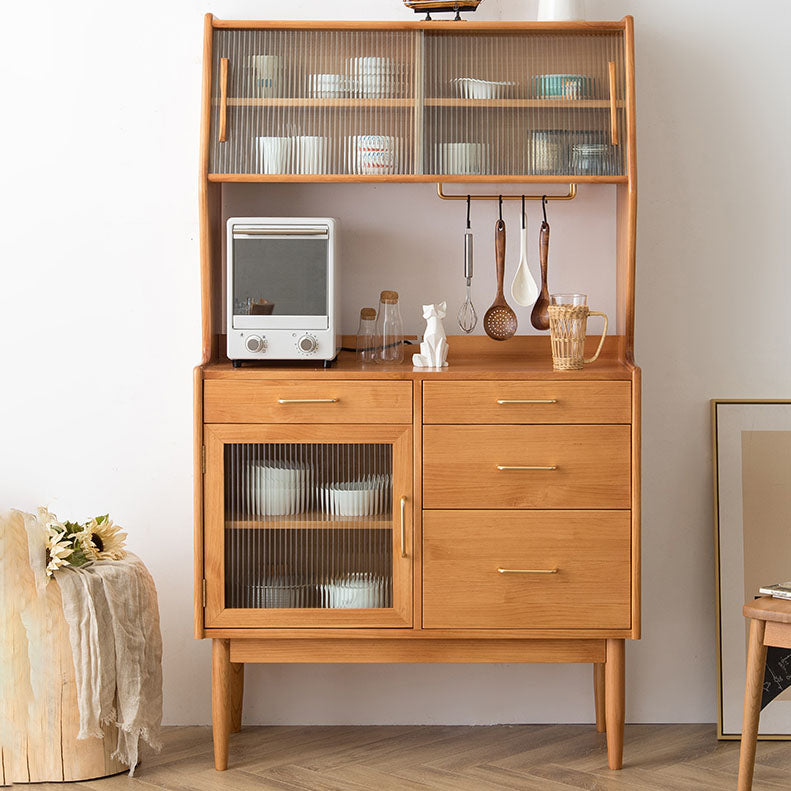 Buffet da pranzo in legno massiccio con cassetti server da pranzo contemporaneo