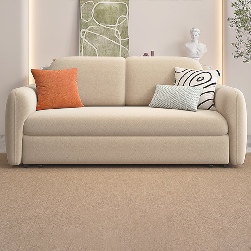 Canapé de bras rond brun clair