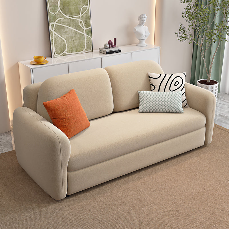 Canapé de bras rond brun clair