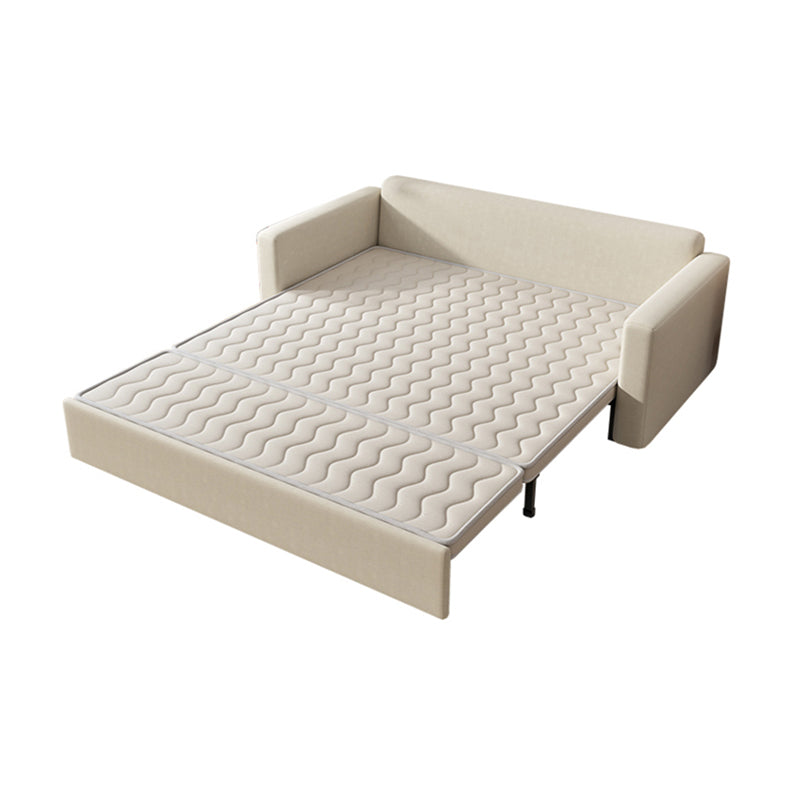 Beige Modern Loose Back Sofa Bed Standard Square Arm Sofa Bed Clearhalo 'furn' 'furn_sofas' 'Furniture' 'Living Room Furniture' 'Sofa' 'sofas' 5961333