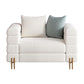 Modern Style Sofa with Pillows Wool/Faux Leather Tuxedo Arm Seating