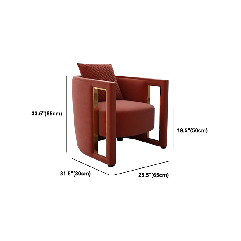 Modern Style Sofa with Pillows Wool/Faux Leather Tuxedo Arm Seating