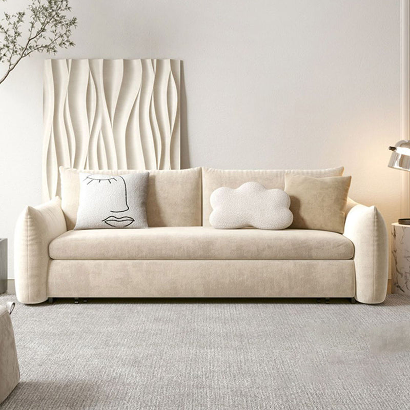 Velvet Sofa Bed with Square Arm Convertible 35.43" D Sofa for Living Room