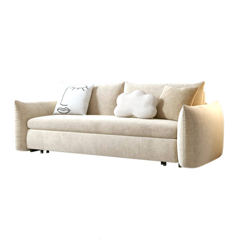 Velvet Sofa Bed with Square Arm Convertible 35.43" D Sofa for Living Room