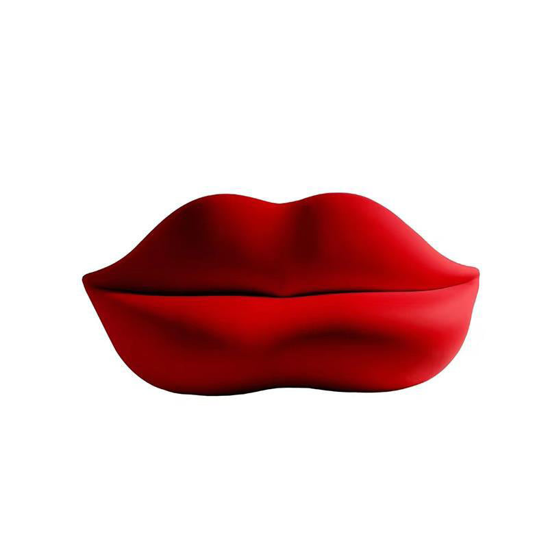 Soft de déclaration modernisme canapé stationnaire sur le thème des lèvres en rouge / or