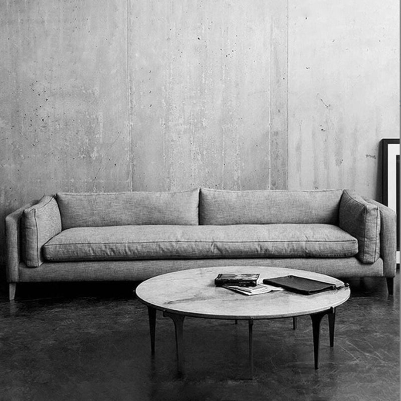 Salon canapé couvert de coussin coussin top top bras canapé arrière lâche en gris