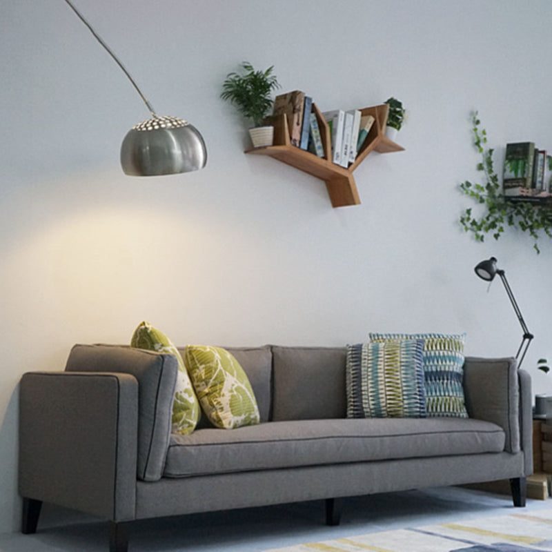 Salon canapé couvert de coussin coussin top top bras canapé arrière lâche en gris