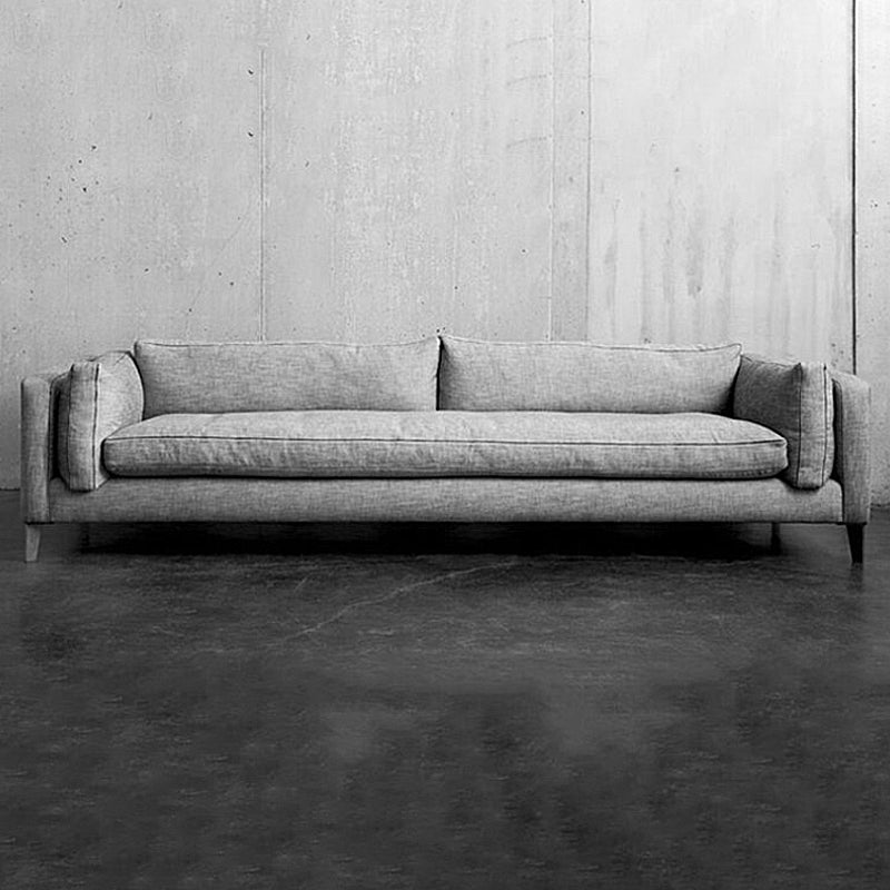 Salon canapé couvert de coussin coussin top top bras canapé arrière lâche en gris