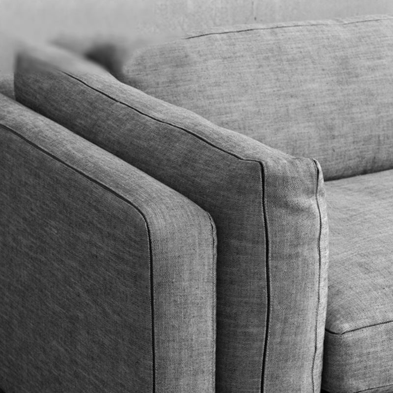 Salon canapé couvert de coussin coussin top top bras canapé arrière lâche en gris