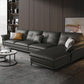 Contemporary Faux Leather Stationary Living Room Pillow Top Arm Seating