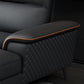 Contemporary Faux Leather Stationary Living Room Cushions Sofa Chaise