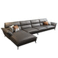 Glam Stationaire woonkamer Wandelde armkussens Faux Lederen Sofa Chaise