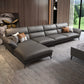 Glam Stationaire woonkamer Wandelde armkussens Faux Lederen Sofa Chaise