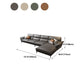 Glam Stationaire woonkamer Wandelde armkussens Faux Lederen Sofa Chaise