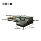 Glam Sofa Chaise Faux Leather Living Room Pillow Top Arm Sofa