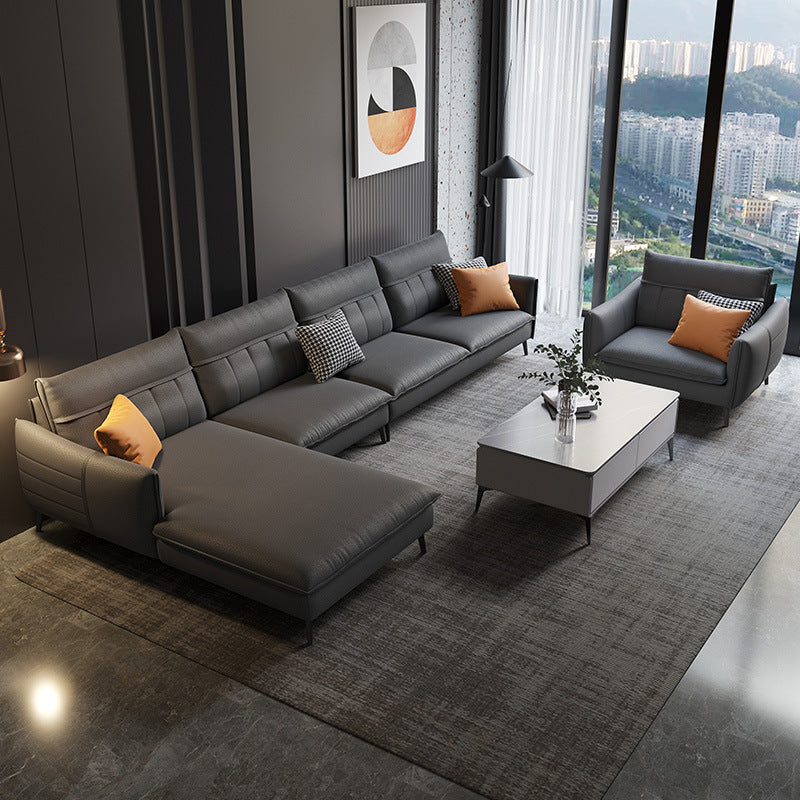 Soggiorno stazionario in vetro stazionario in pelle stazionaria cuscinetti del braccio ad incasso