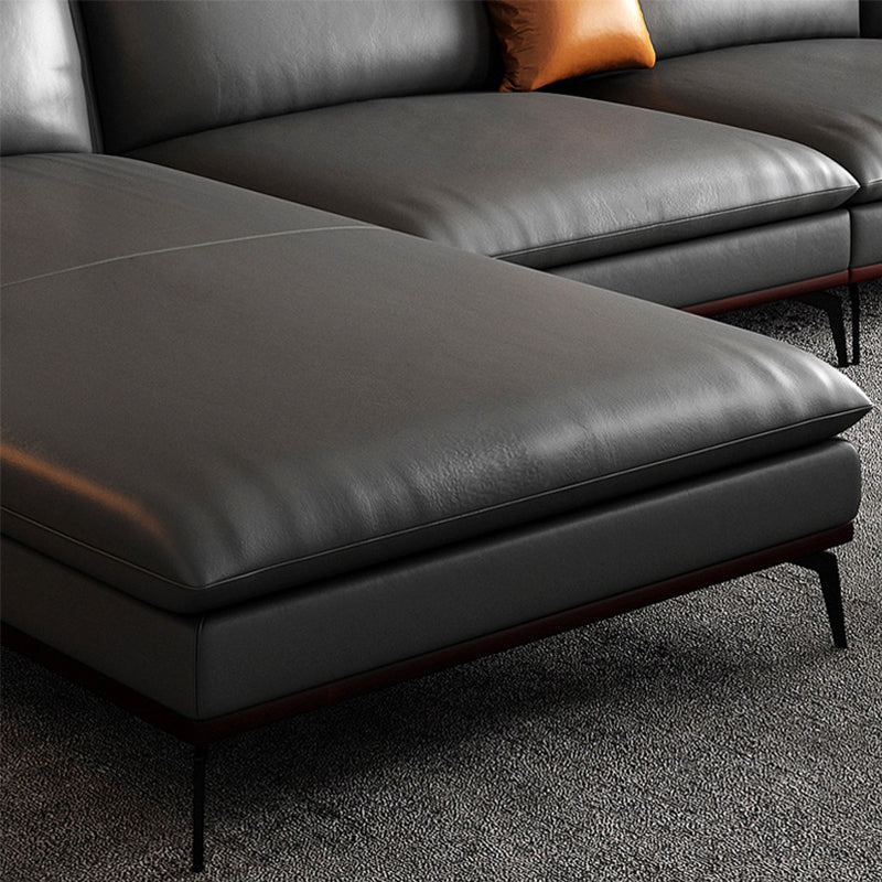 Sofá de sofá contemporáneo Sofá de cuero acampado estacionario