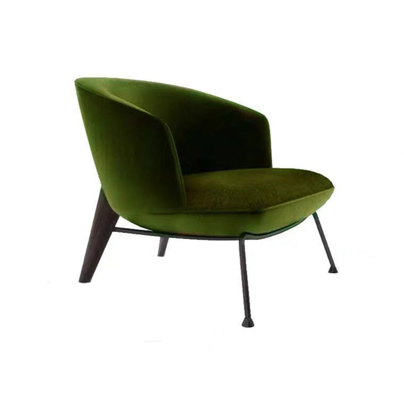 Zeitgenössischer Stoff Slipper armlos mit schwarzen Beinen Akzentstuhl