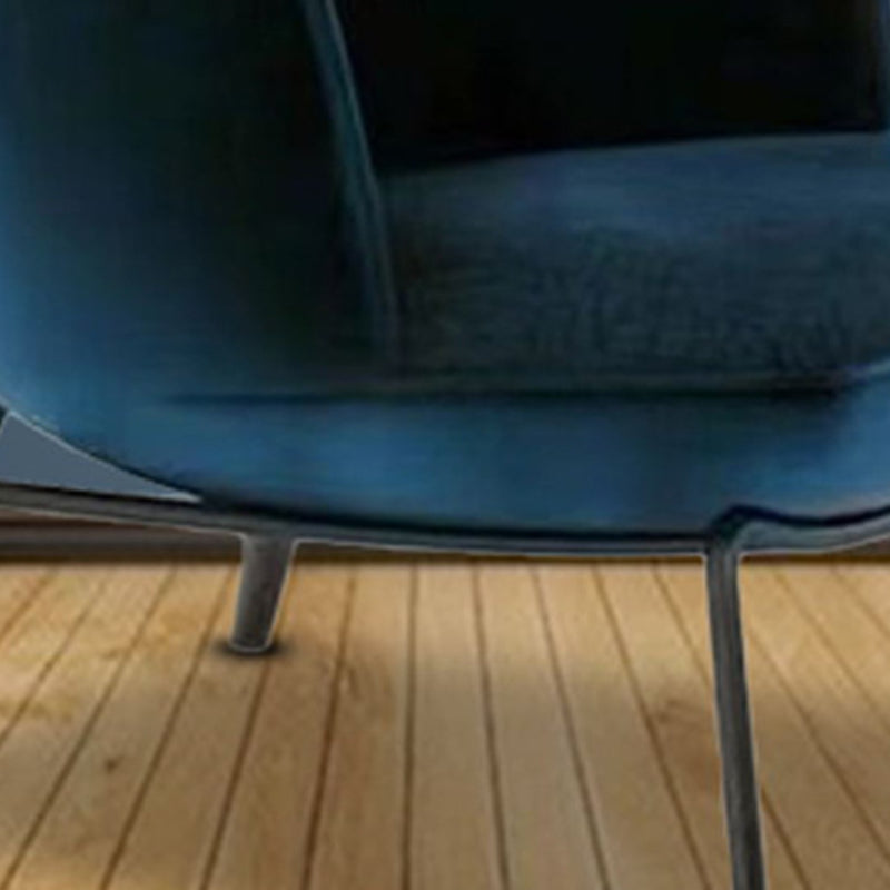 Zeitgenössischer Stoff Slipper armlos mit schwarzen Beinen Akzentstuhl