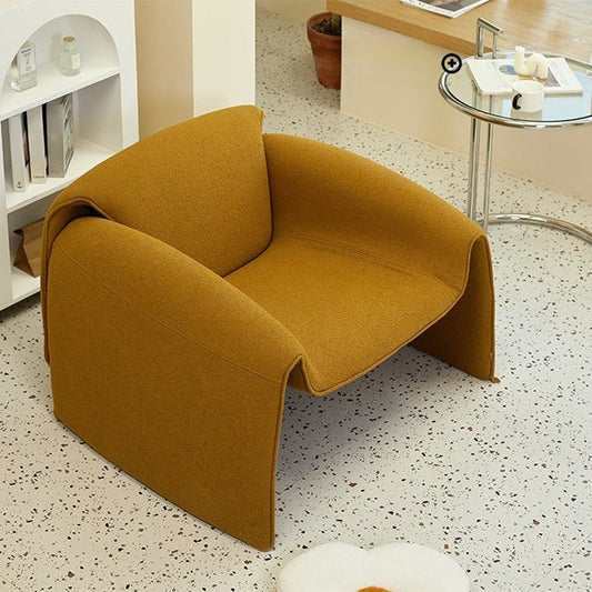 Nordic Living Room Arms Included Fixed Back Sled Accent Armchair