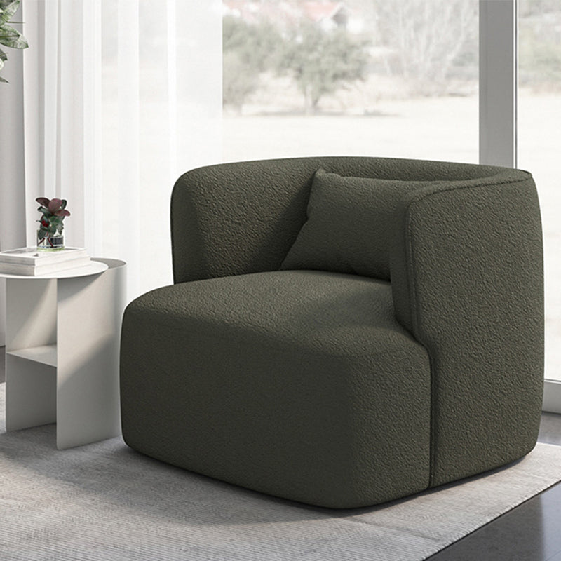Nordic Arms Included with Pillow Fixed Back Living Room Accent Armchair Green 1 Piece Clearhalo 'Accent Chairs' 'accent_chairs' 'Chairs & Seating' 'furn' 'furn_accent_chairs' 'Furniture' 'Living Room Furniture' 5961657
