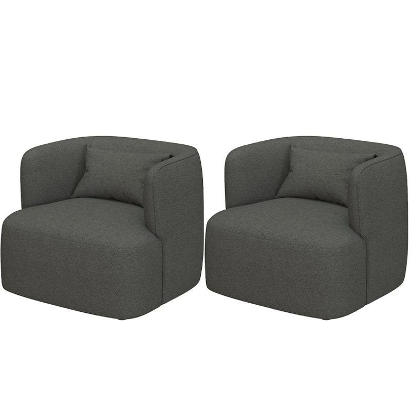 Nordic Arms Included with Pillow Fixed Back Living Room Accent Armchair Green 2 Piece Set Clearhalo 'Accent Chairs' 'accent_chairs' 'Chairs & Seating' 'furn' 'furn_accent_chairs' 'Furniture' 'Living Room Furniture' 5961664