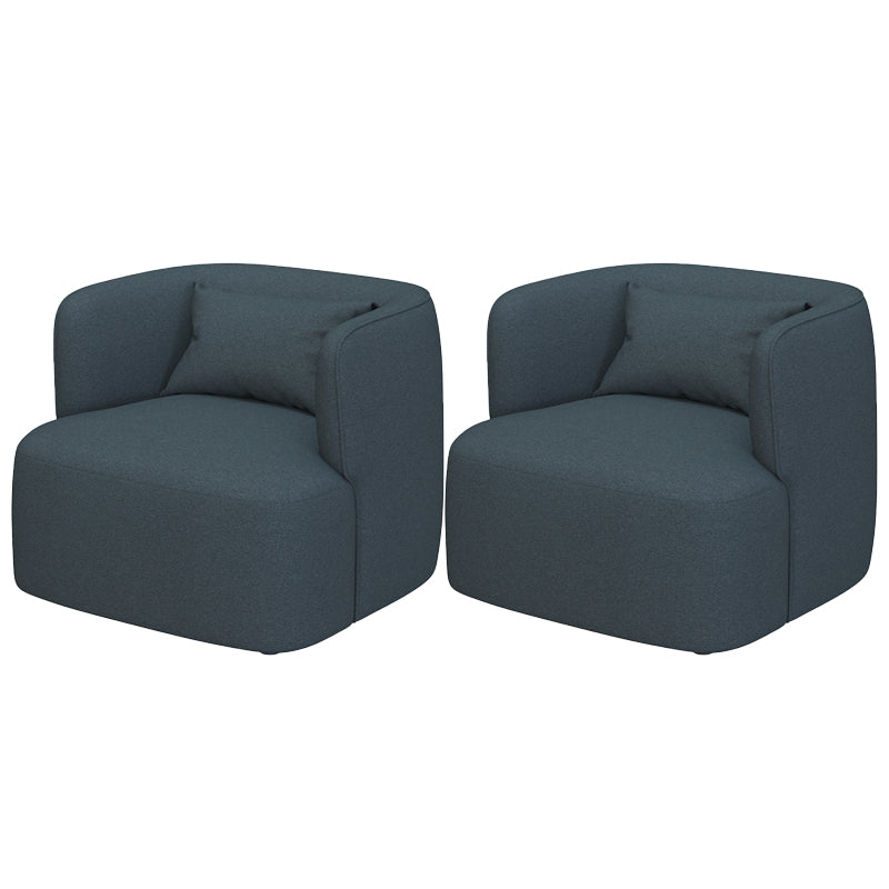 Nordic Arms Included with Pillow Fixed Back Living Room Accent Armchair Blue 2 Piece Set Clearhalo 'Accent Chairs' 'accent_chairs' 'Chairs & Seating' 'furn' 'furn_accent_chairs' 'Furniture' 'Living Room Furniture' 5961670