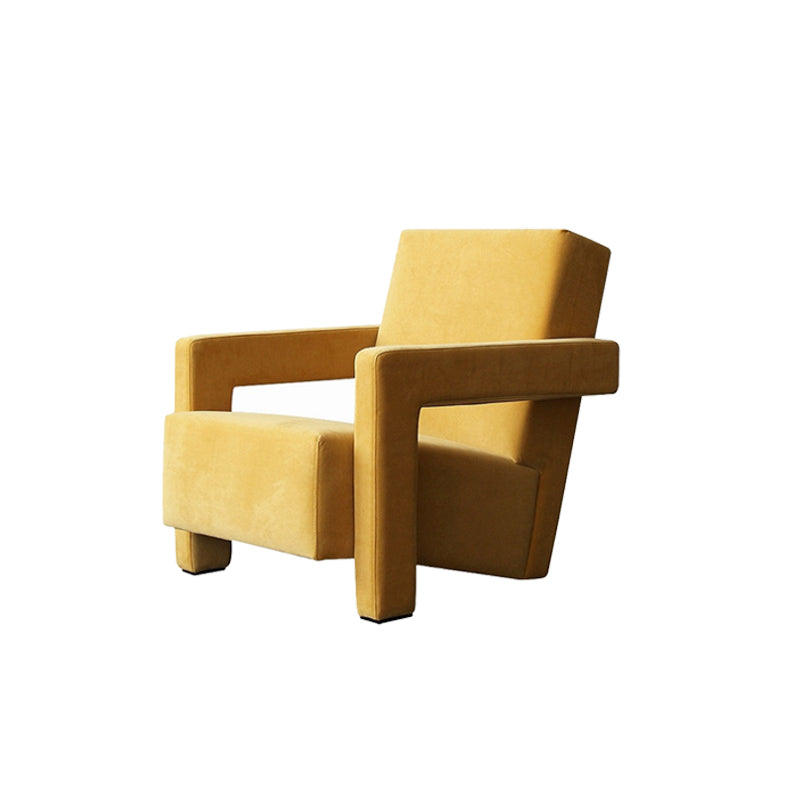 Nordic Square Arms Fabric Arms Included Fixed Back Accent Room Chair