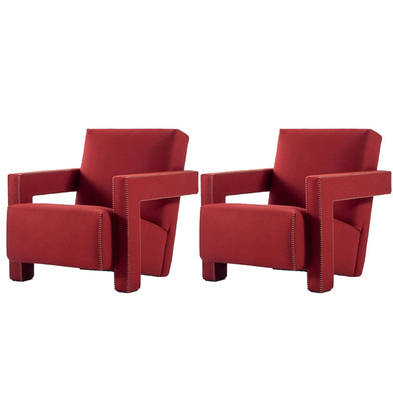 Nordic Square Arms Fabric Arms Included Fixed Back Accent Room Chair