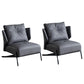 Contemporary Bonded Leather Armless with Black Legs Pillow Back Accent Room Chair