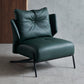 Contemporary Bonded Leather Armless with Black Legs Pillow Back Accent Room Chair