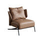 Contemporary Bonded Leather Armless with Black Legs Pillow Back Accent Room Chair
