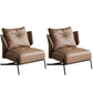 Contemporary Bonded Leather Armless with Black Legs Pillow Back Accent Room Chair