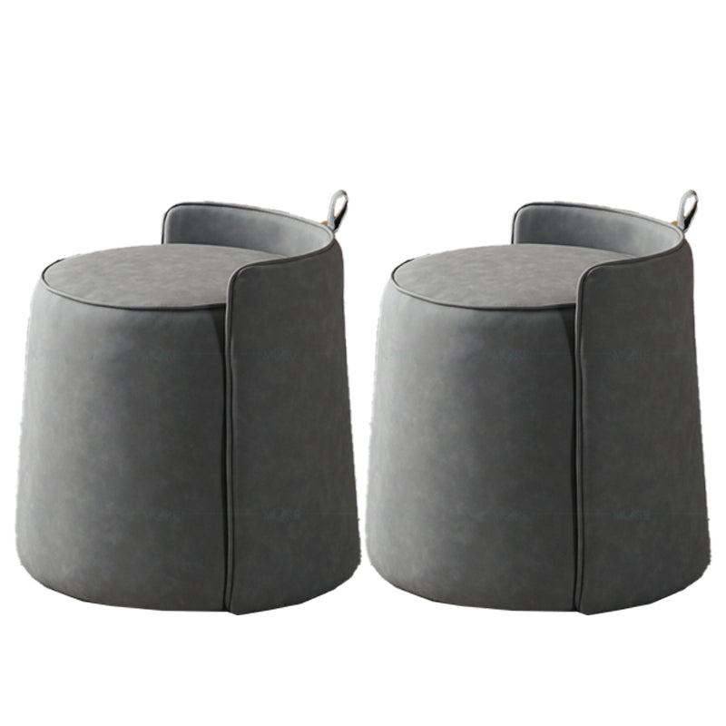 Nordic Parsons Chair Vanity Bonded Leather Armless Vanity Chair