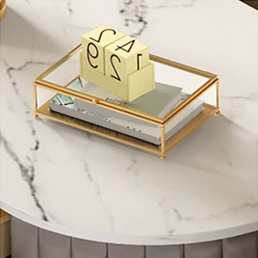 Tavolino da tavolino in metallo a 4 gambe incluso tavolo da cocktail ovale