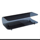 Contemporary Glass Shelf Included Coffee Cocktail Table with Casters Clearhalo 'Coffee & Accent Tables' 'Coffee Tables' 'coffee_tables' 'furn' 'furn_coffee_tables' 'Furniture' 'Living Room Furniture' 5961892