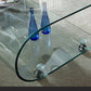 Contemporary Glass Shelf Included Coffee Cocktail Table with Casters Clearhalo 'Coffee & Accent Tables' 'Coffee Tables' 'coffee_tables' 'furn' 'furn_coffee_tables' 'Furniture' 'Living Room Furniture' 5961893