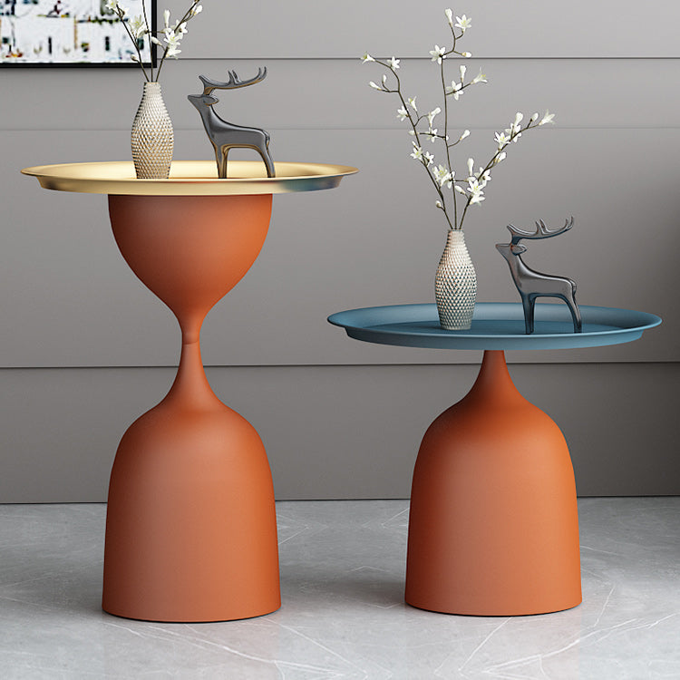Mid-Century Modern Iron Coffee Cocktail Table Pedestal Cocktail Table Clearhalo 'Coffee & Accent Tables' 'Coffee Tables' 'coffee_tables' 'furn' 'furn_coffee_tables' 'Furniture' 'Living Room Furniture' 5962008