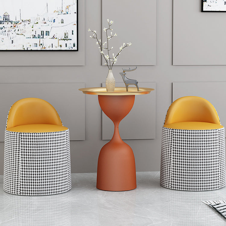 Mid-Century Modern Iron Coffee Cocktail Table Pedestal Cocktail Table Clearhalo 'Coffee & Accent Tables' 'Coffee Tables' 'coffee_tables' 'furn' 'furn_coffee_tables' 'Furniture' 'Living Room Furniture' 5962017