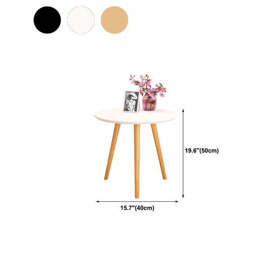 Tavolino in legno rotondo scandinavo tavolo da tavolo da gambe alto 19,68 "