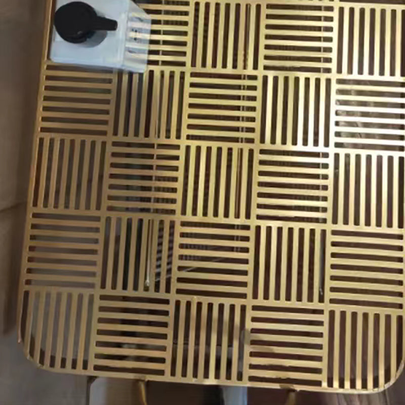 22.8 "背の長方形のトップサイドテーブルアイアンスレッドベースエンドテーブル雑誌ホルダー付き