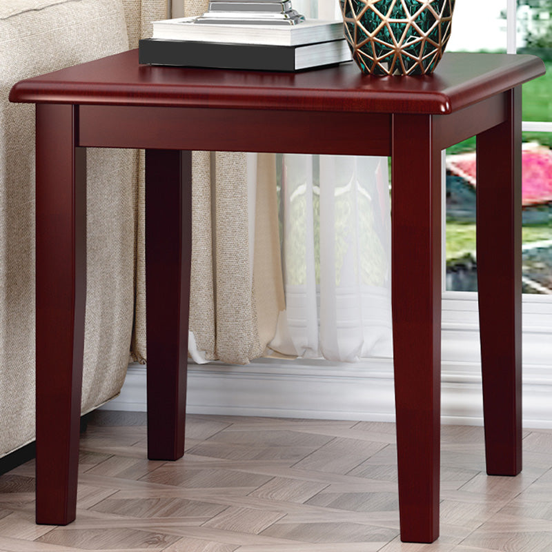 Round 4 Legs End Table Traditional Side End Table for Living Room 23.6"L x 23.6"W x 23.6"H Brown Storage Not Included Clearhalo 'Coffee & Accent Tables' 'End & Side Tables' 'end_side_tables' 'furn' 'furn_end_side_tables' 'Furniture' 'Living Room Furniture' 5962288