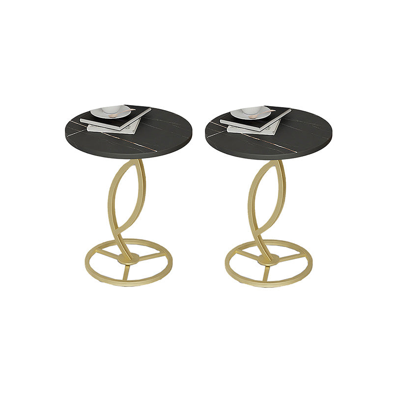 丸い台座エンドテーブルリビングルームのミニマリストサイドエンドテーブル